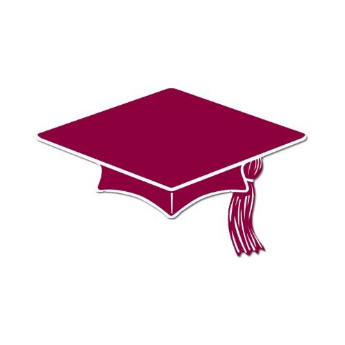Maroon graduation cap Maroon graduation cap